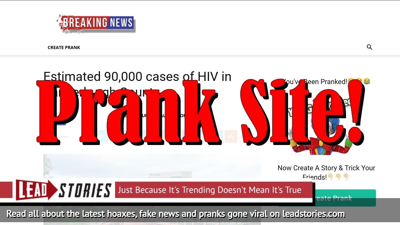 Fake News: NO Estimated 90,000 Cases of HIV in Vanderburgh County ...