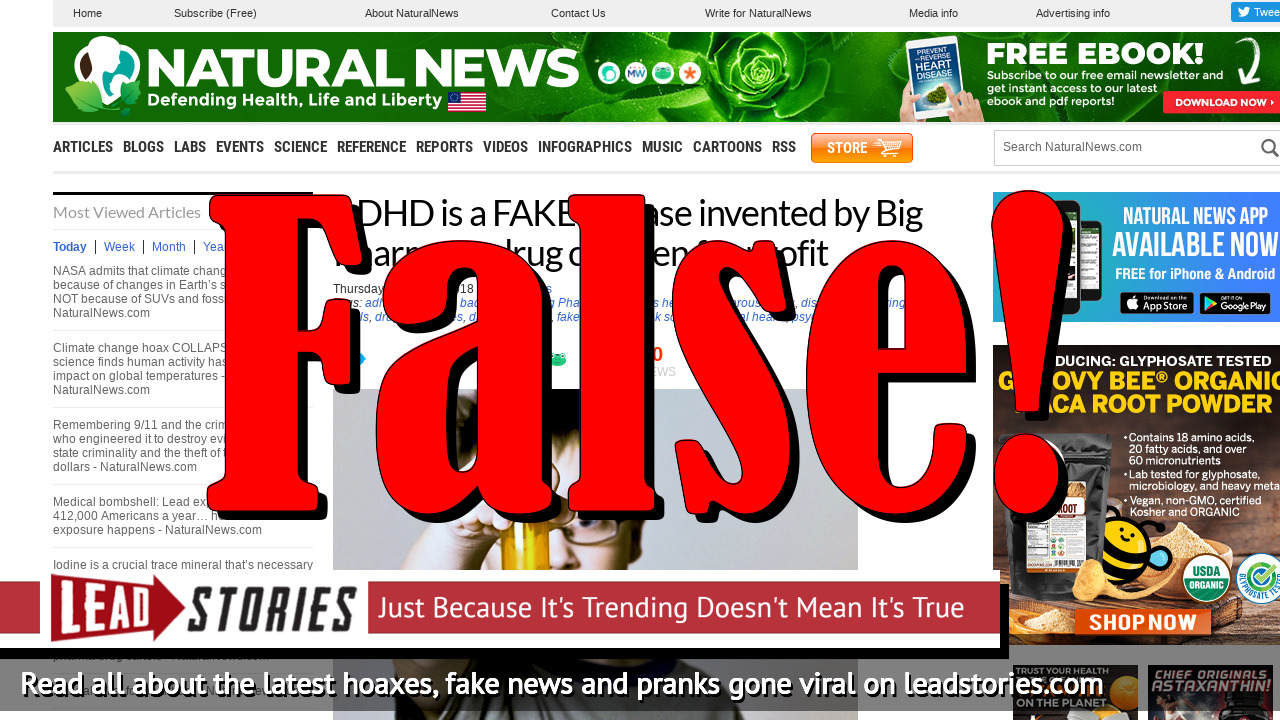 Fake News ADHD Is NOT A FAKE Disease Invented By Big Pharma To Drug