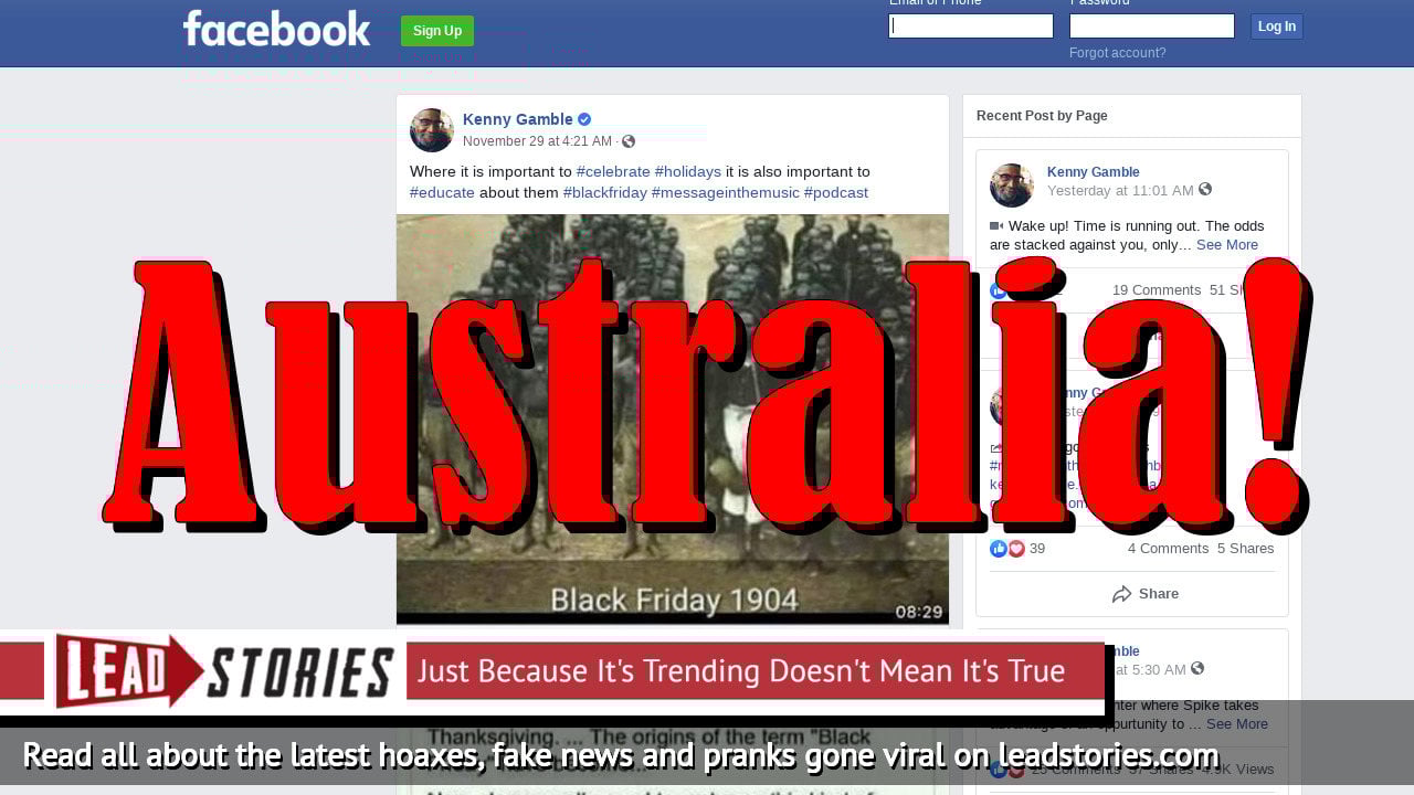 Fake News: Photo Does NOT Show 1904 Black Friday Slave Auction | Lead