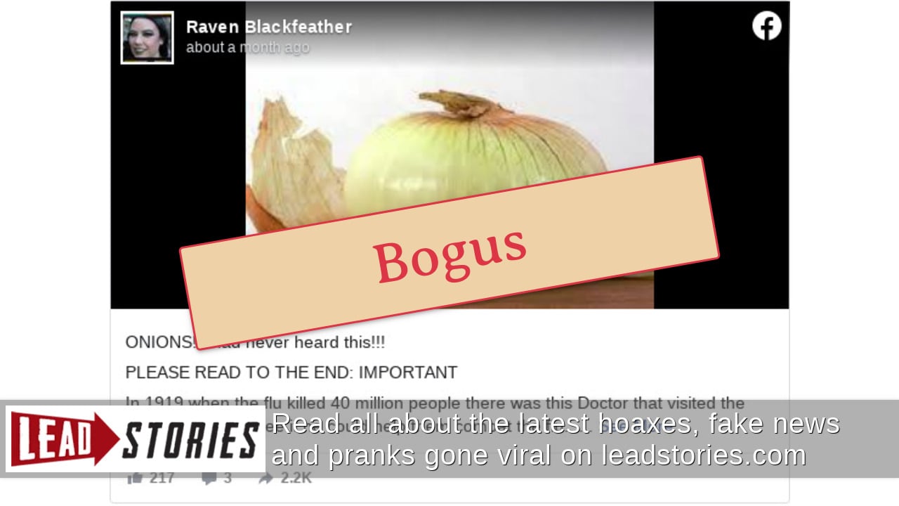 Fact Check Onions Do NOT Prevent The Flu And Other Viral Infections