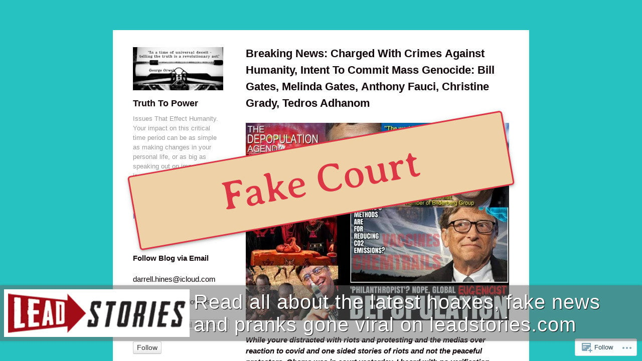 Fact Check: Bill And Melinda Gates, Dr. Fauci And CDC Are NOT Charged ...