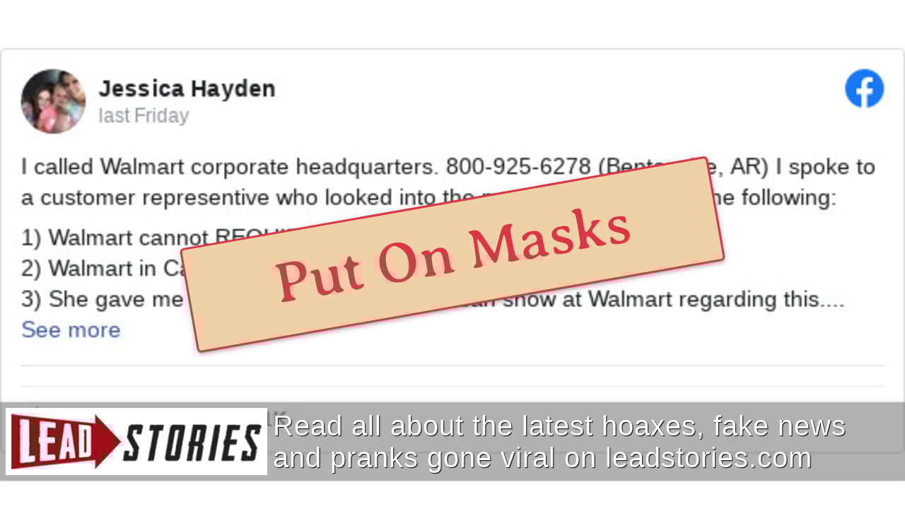 Fact Check Walmart Can And Does Require All Shoppers To Wear Face