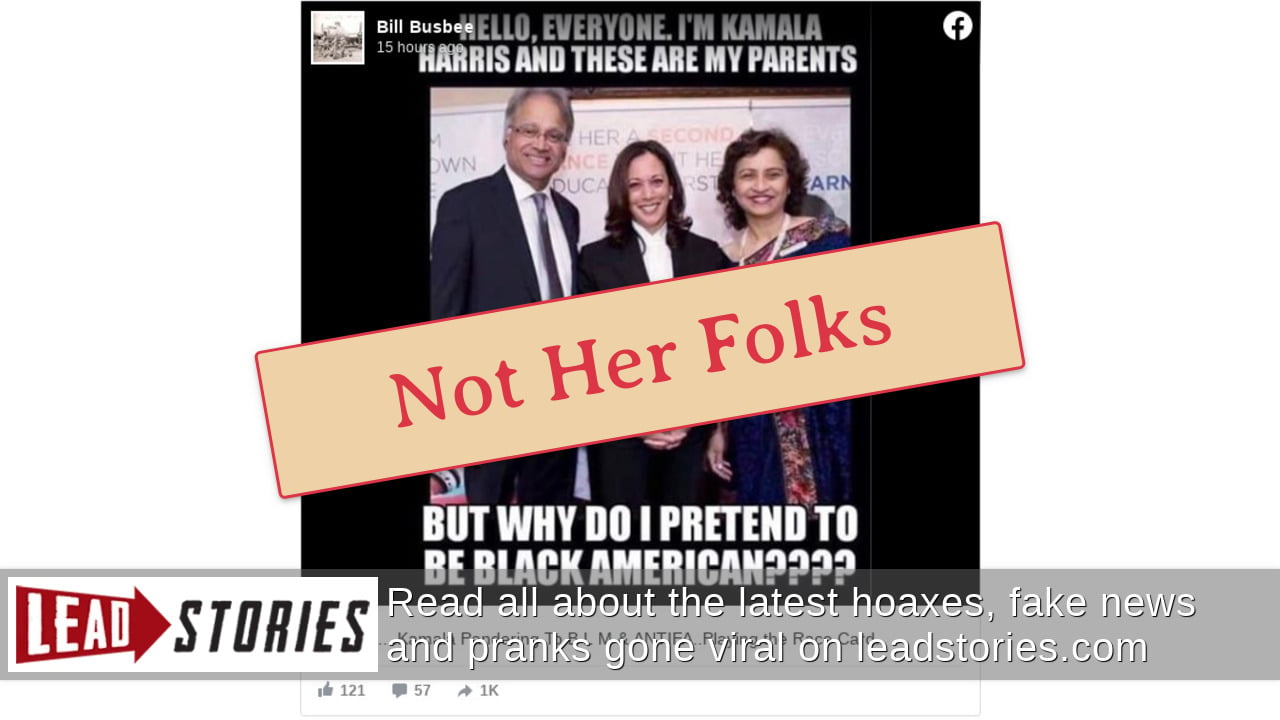 Fact Check: Photo Is NOT Kamala Harris With Her Parents And Is NOT ...