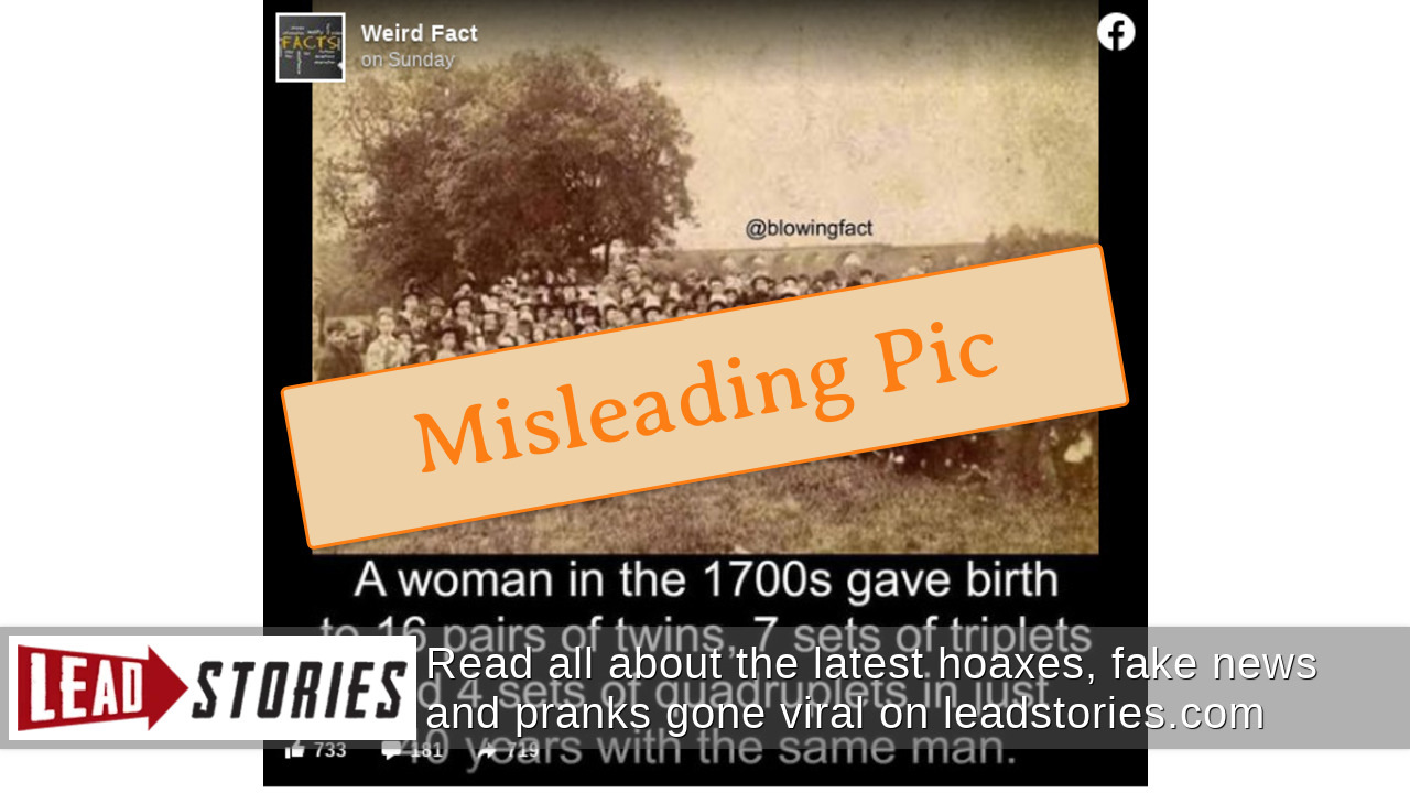 Fact Check Pictures Do NOT Show The Family Of A RecordSetting Fertile