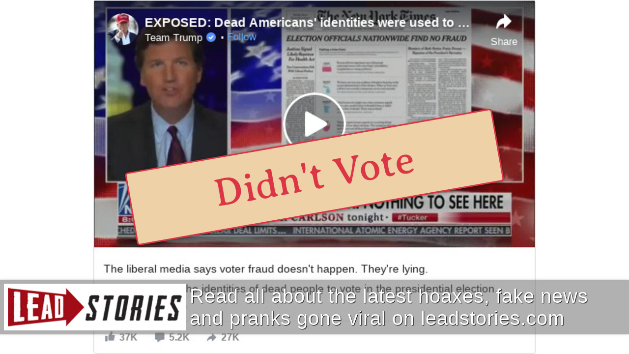 Fact Check: Dead People Cited As Evidence Of Fraud In Georgia Did NOT ...