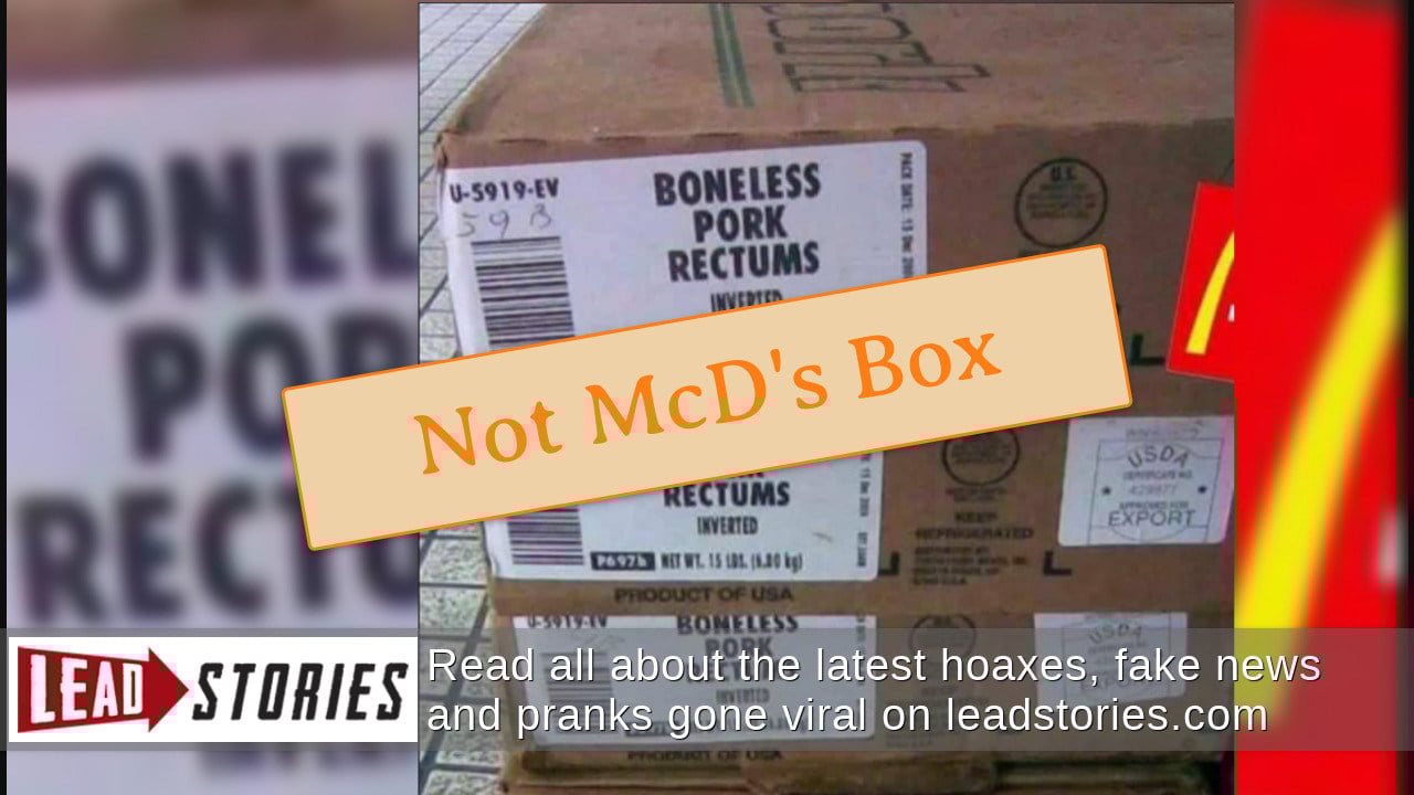 Fact Check Boxes Marked 'Boneless Pork Rectums' Are Not