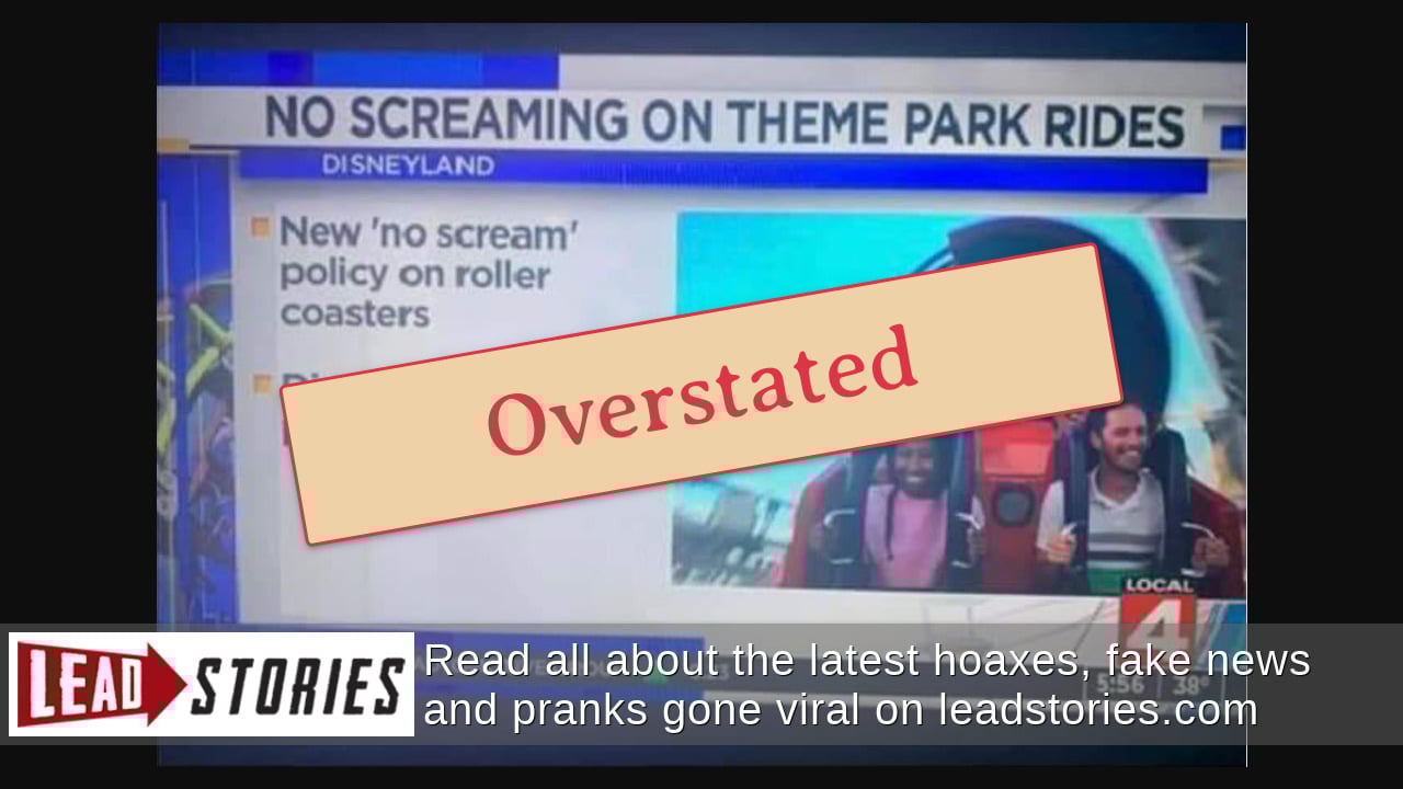 Fact Check Disneyland Did NOT Announce A 'No Screaming On Theme Park
