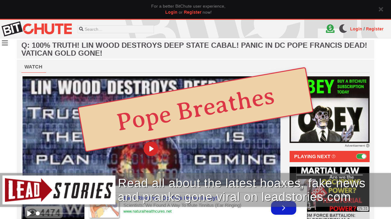 Fact check pope francis did not die and lin wood s quip was a question