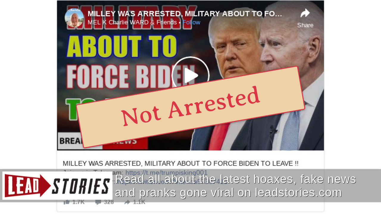 Fact Check: Chairman Of Joint Chiefs Of Staff Gen. Mark Milley Was NOT ...