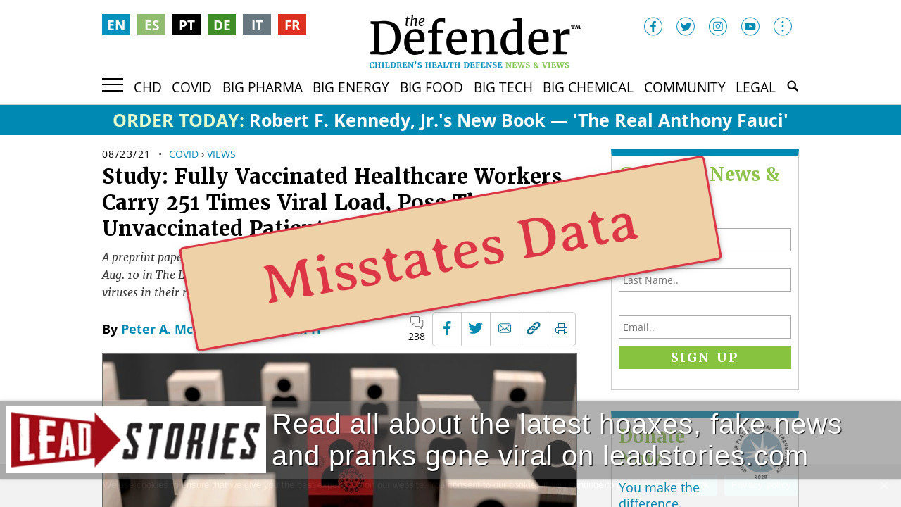 Fact Check A Study Does NOT Say Fully Vaccinated Health Care Workers