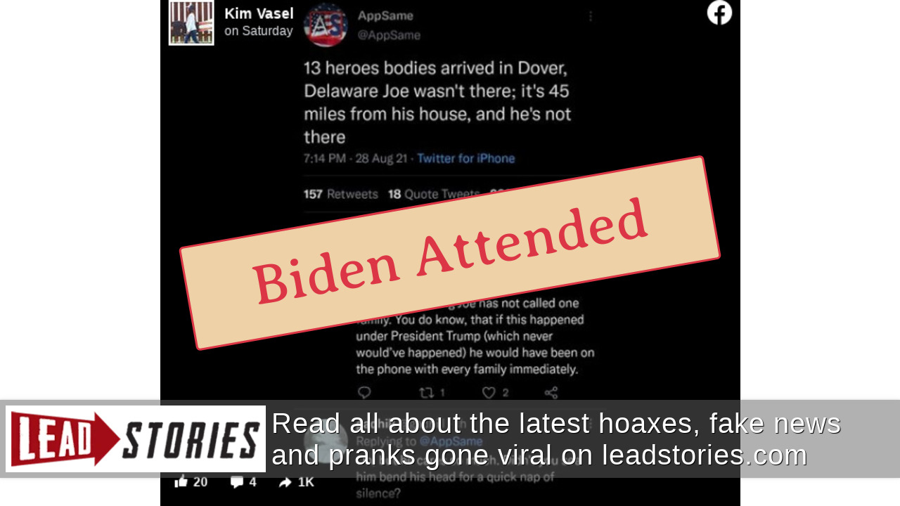 Fact Check: President Biden DID Attend The Dignified Transfer Of Slain ...