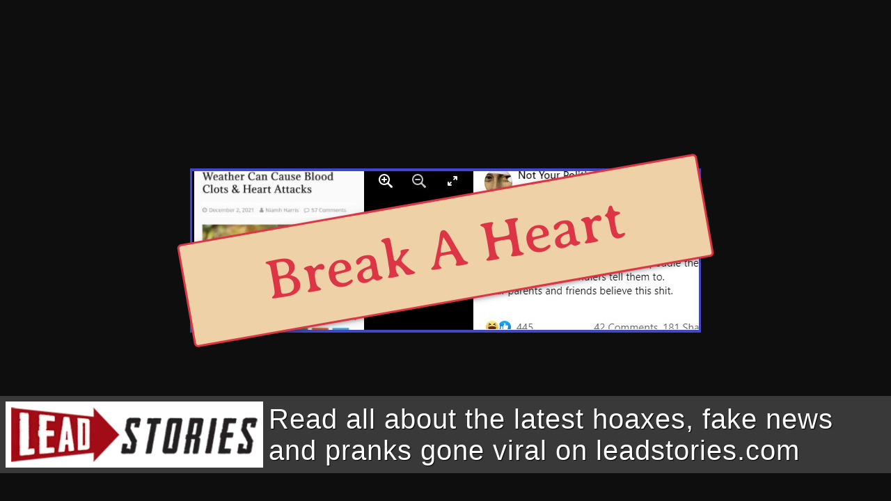 Fact Check Blood Clots And Heart Issues ARE Caused By Cold Weather And