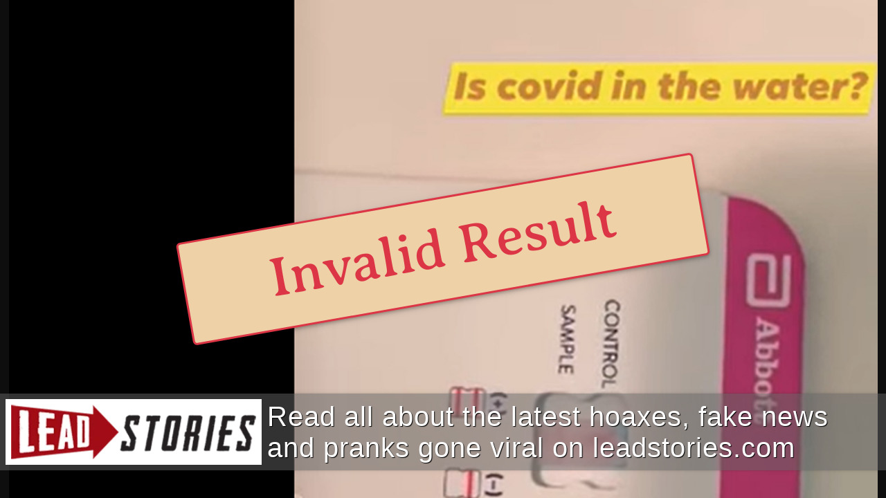 Fact Check BinaxNOW COVID Home Test Kit Is NOT For Use With Water