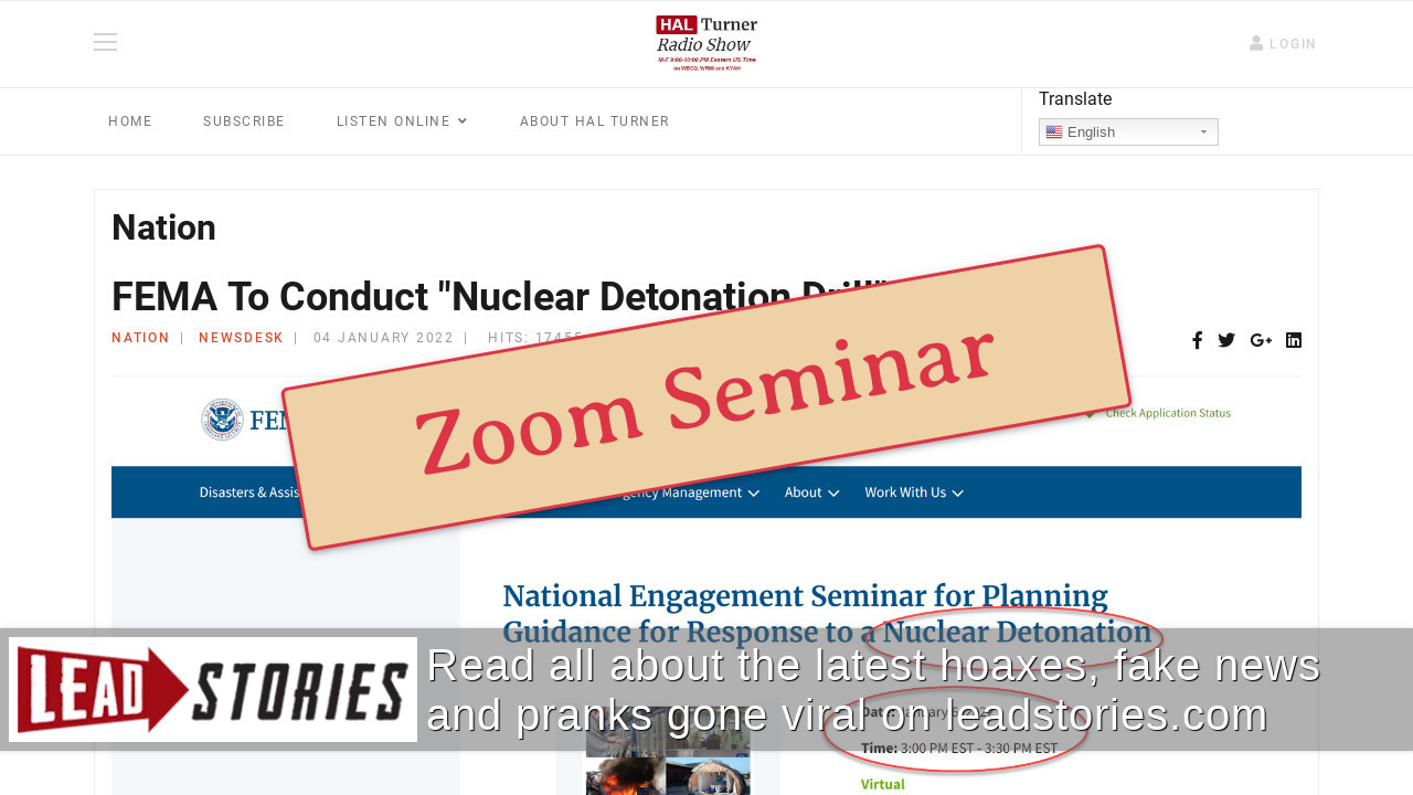 Fact Check FEMA Did NOT Announce Plans To Conduct Nuclear Detonation   Caption 3476852 