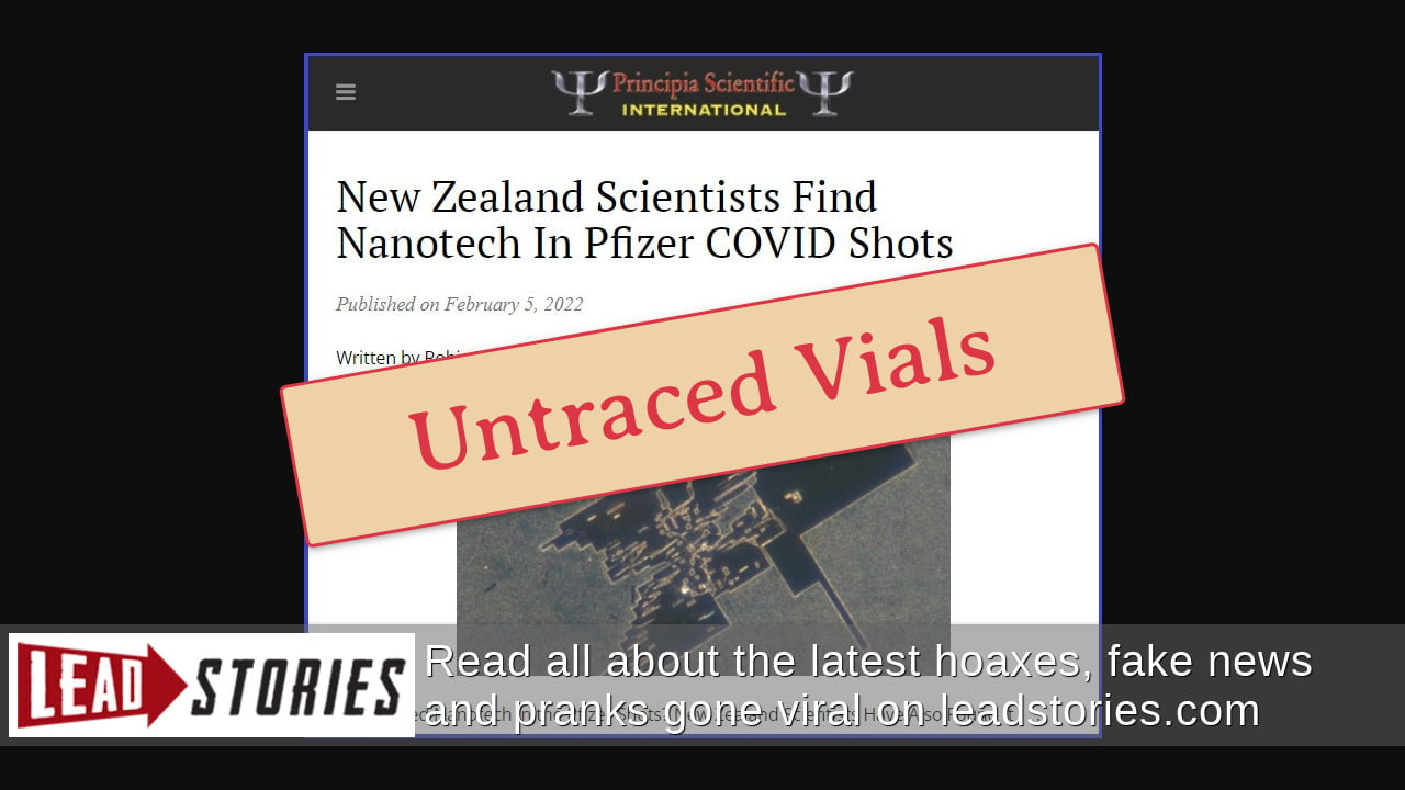 Fact Check: NO Evidence Photos Show COVID Vaccine Or 'Nanotech' | Lead