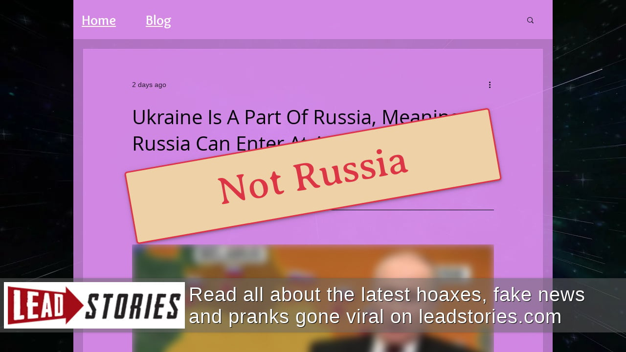 Fact Check: Ukraine Is NOT A Part Of Russia, It's Independent | Lead ...