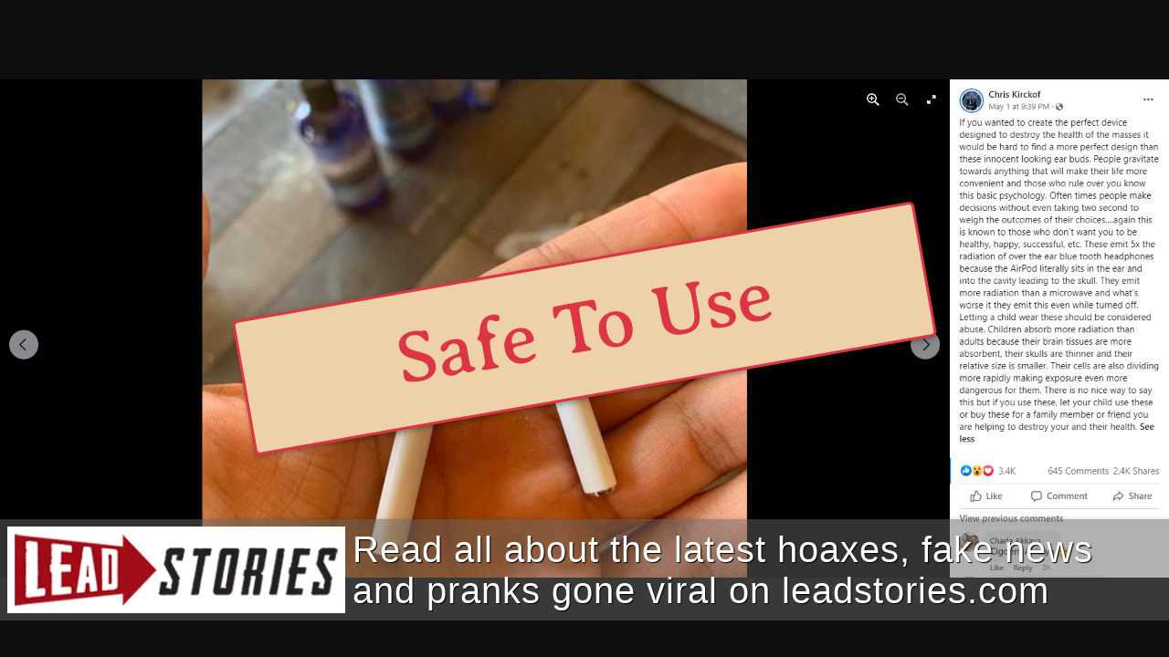 Fact Check Radiation From AirPods Is NOT Dangerous; They Do NOT Emit