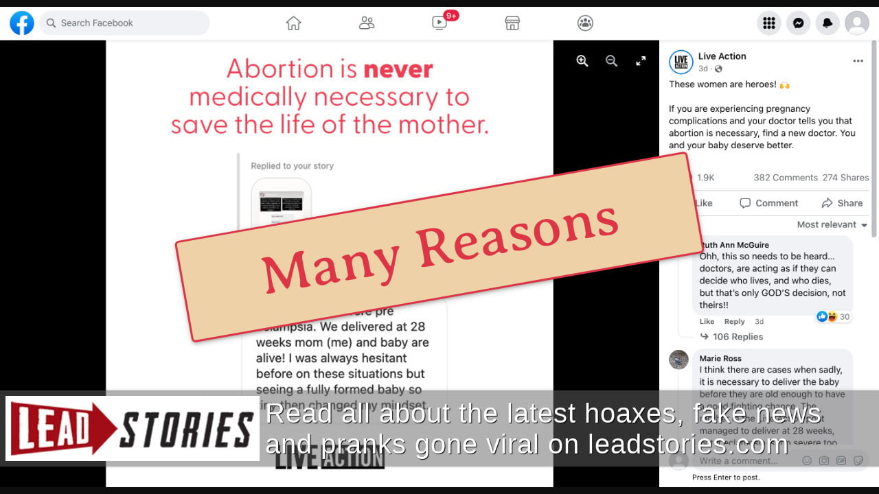 Fact Check: It Is NOT True That Abortions Are Never Medically Necessary ...