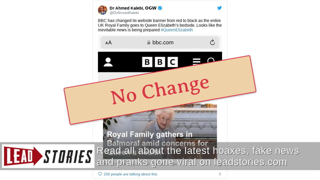 Fact Check: BBC Did NOT Change Website Banner From Red To Black Before ...