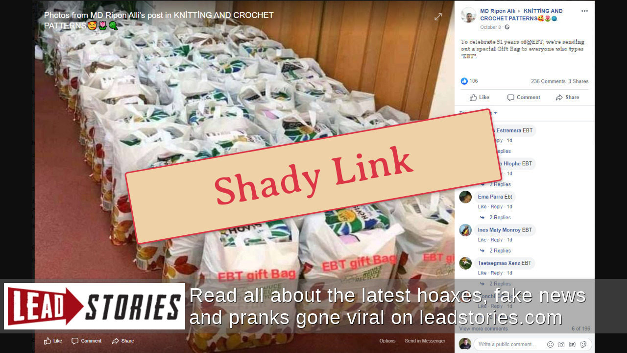 Fact Check Gift Bags Are NOT Being Given Out To Celebrate '51 Years Of