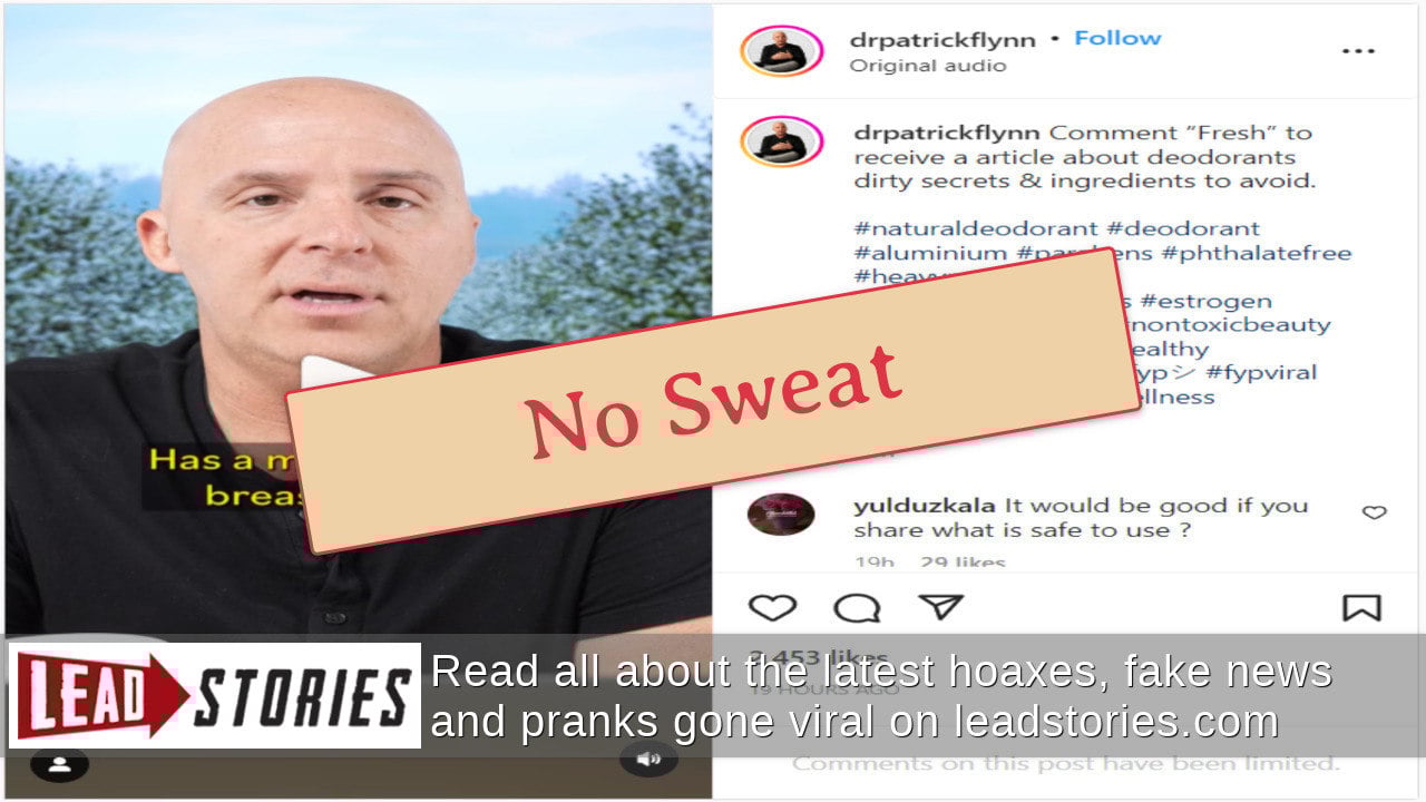 Fact Check AluminumBased Antiperspirants Do NOT Cause Or Exacerbate Breast Cancers Lead Stories