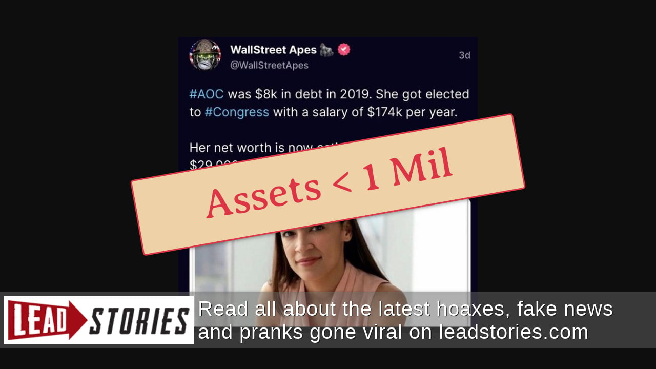 Fact Check: AOC Does NOT Have A $29 Million Net Worth | Lead Stories