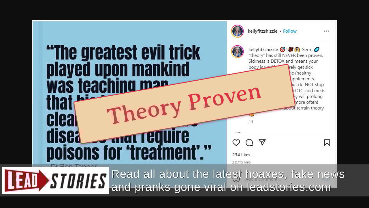 Fact Check Germ Theory Is Not Unproven It Is Basis For Modern Fact Check Germ Theory Is Not Unproven It Is Basis For Modern