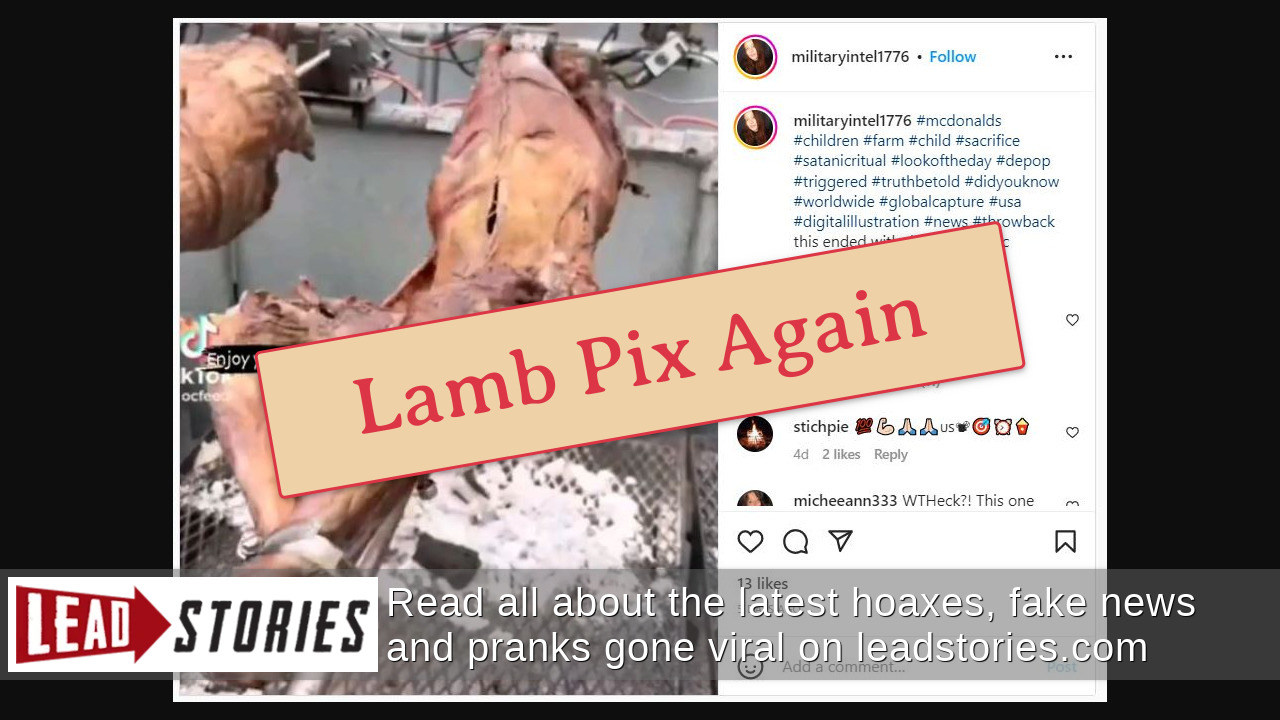 Fact Check McDonald's Does NOT Use Human Flesh For Hamburgers, Sausages Video Shows Lamb