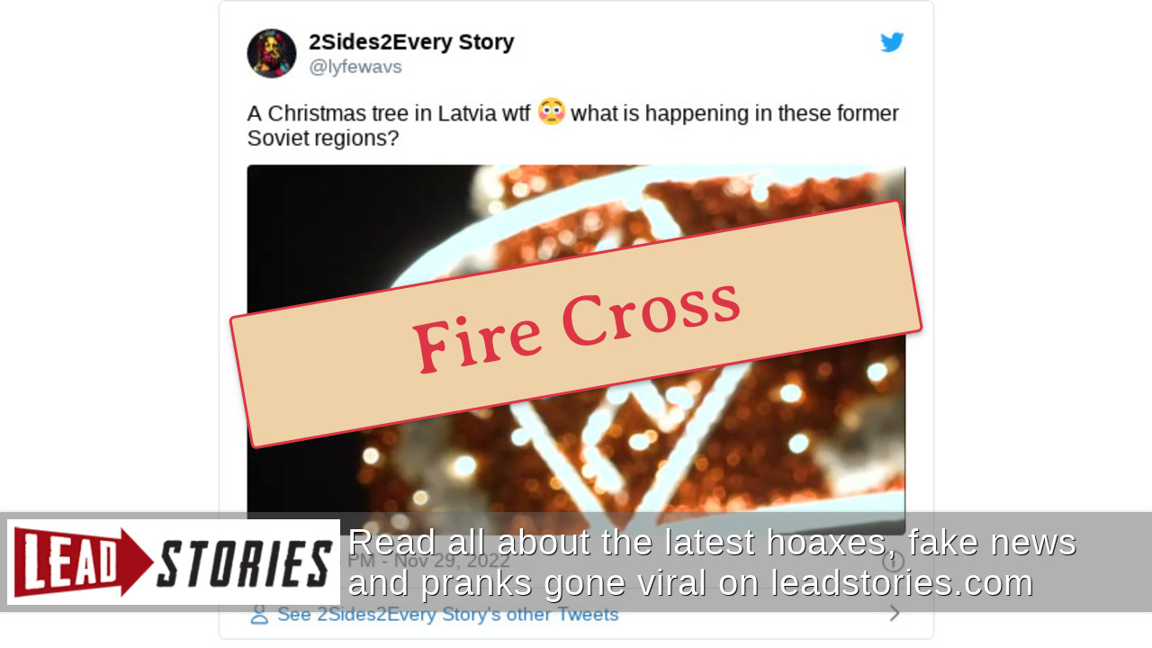 Faktu pārbaude: svastikas ornaments nav nacistu simbols uz Ziemassvētku eglītes Latvijā