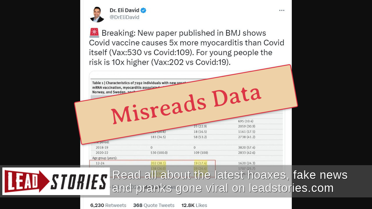 Fact Check: BMJ Paper Does NOT Show COVID Vaccine Causes 5x More ...