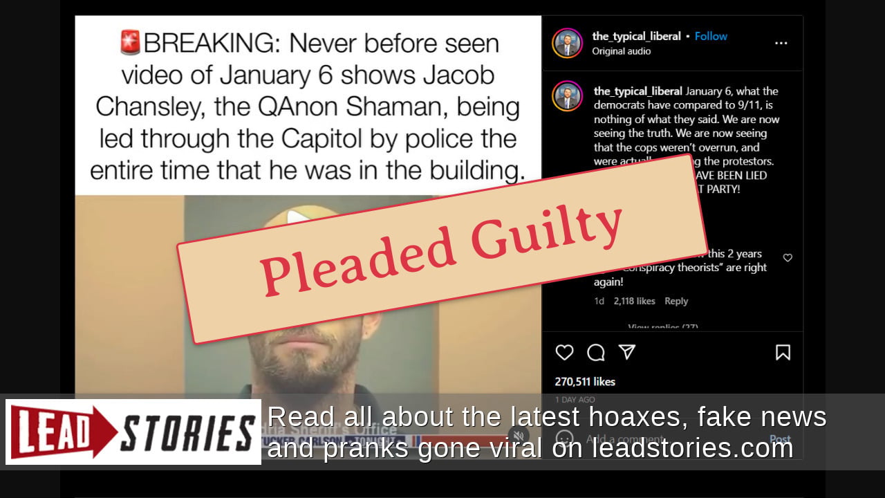 Fact Check: NO Evidence Jacob Chansley, The 'QAnon Shaman,' Was Led ...