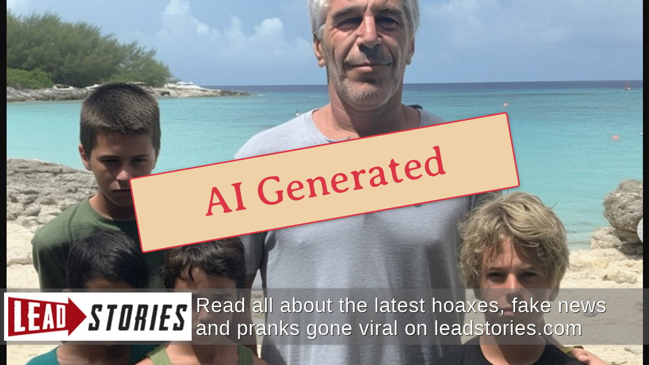 Fact Check: Images Of Jeffrey Epstein With Children On Beach Are NOT ...