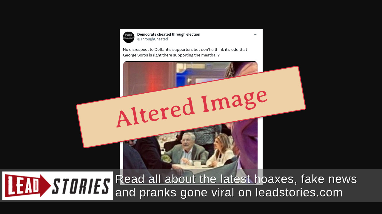 Fact Check: Ron Desantis Picture Does Not Show George Soros In The 