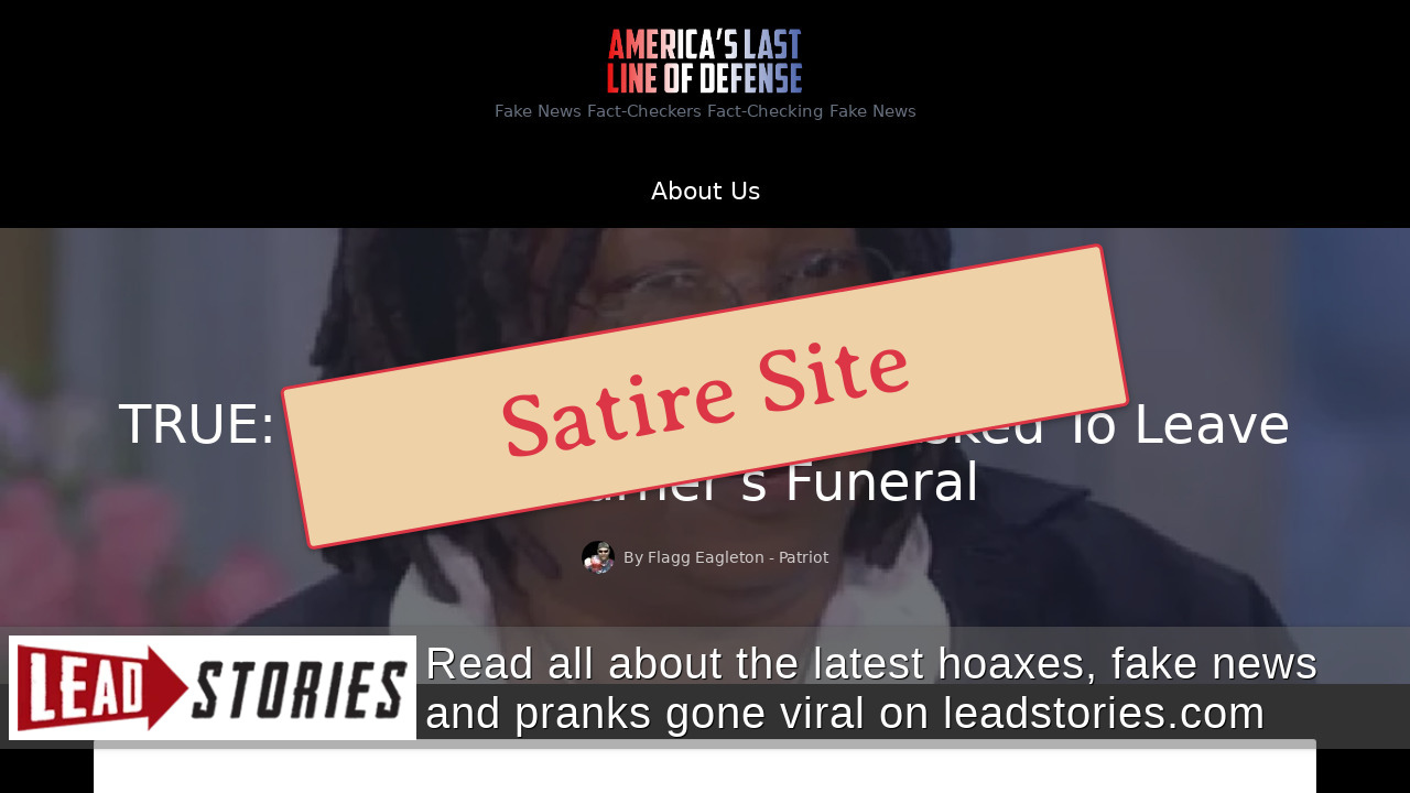 Fact Check It Is NOT TRUE That Whoopi Goldberg Was Asked To Leave Tina