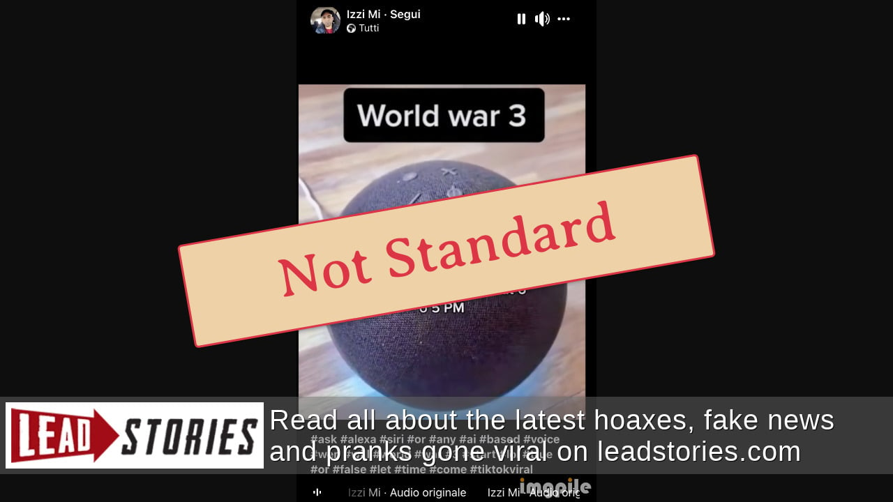 Fact Check Alexa Does NOT Say World War III Will Start In November