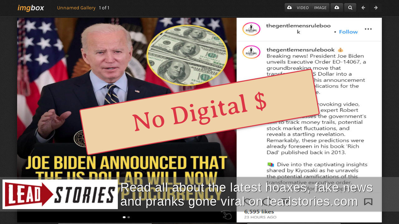 Fact Check: Biden Did NOT Announce 'US Dollar Will Now Become ...