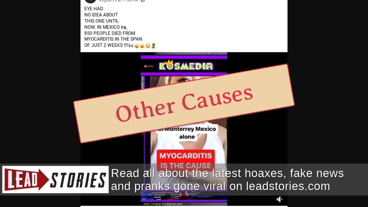 Fact Check Myocarditis Did NOT Cause 850 Deaths In Two Weeks In