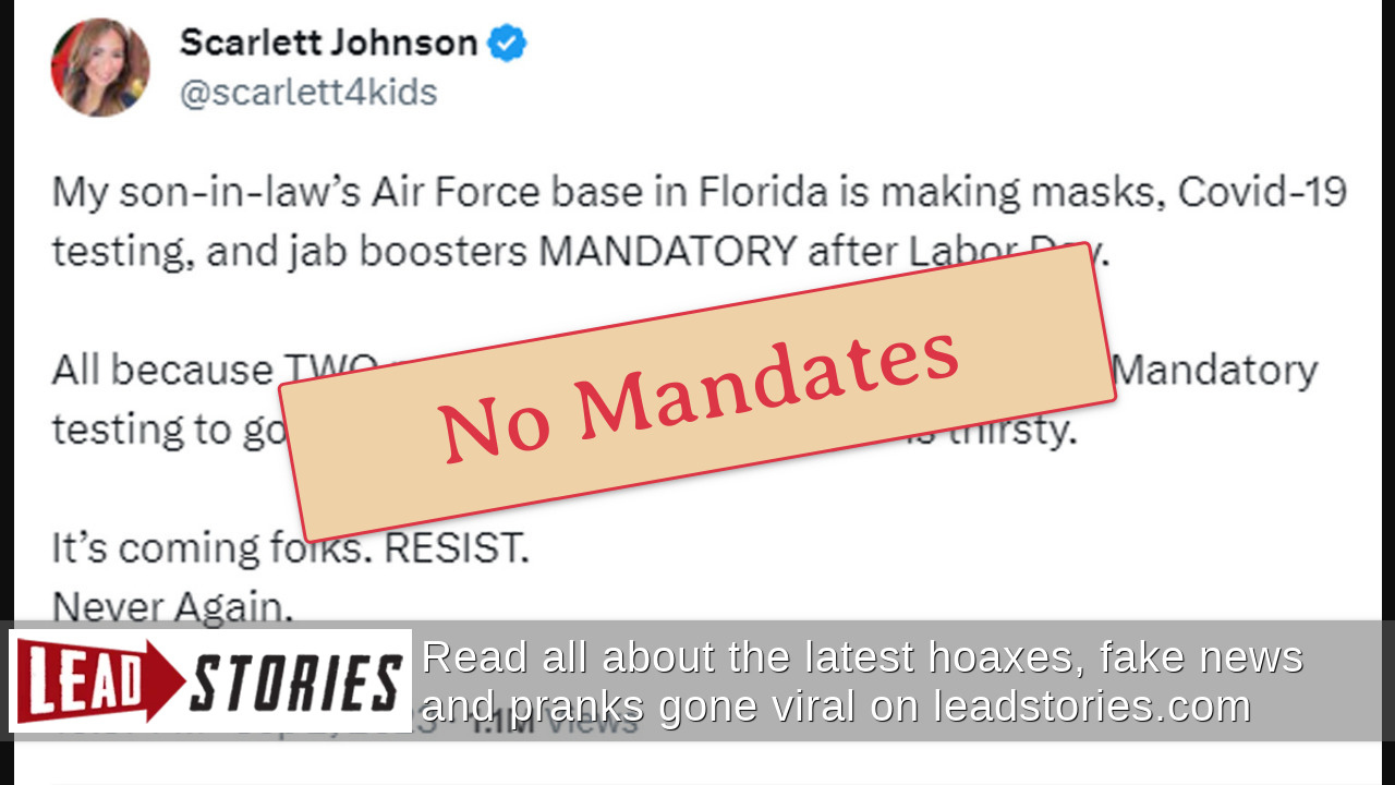 Fact Check Eglin Air Force Base Is NOT Making COVID19 Testing