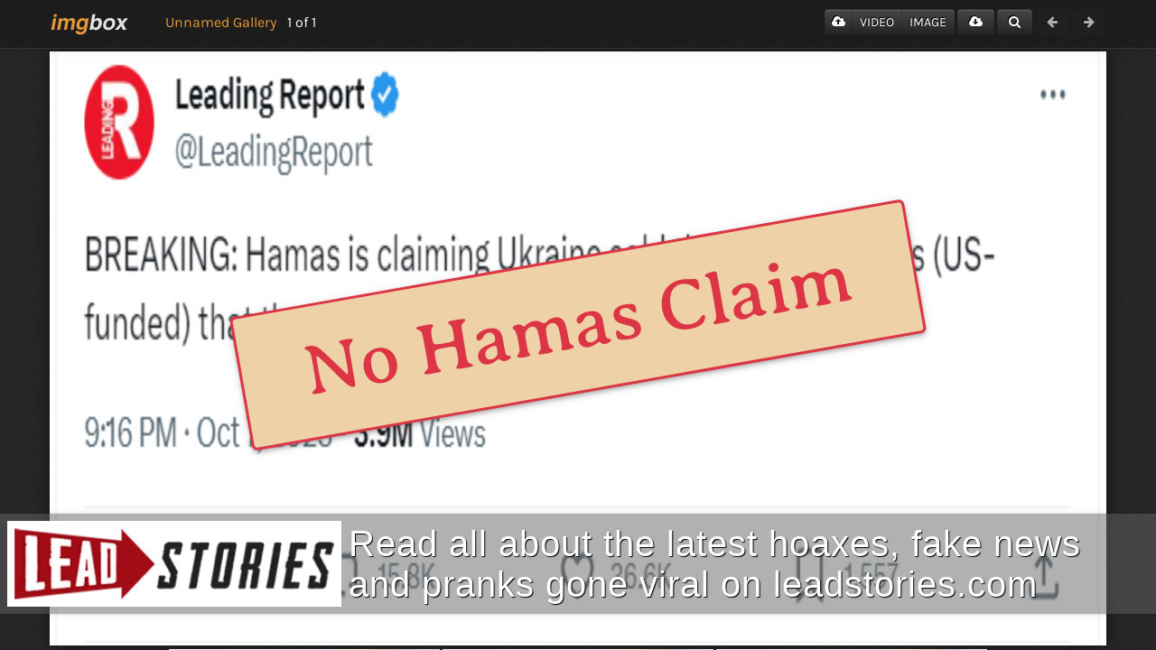 Fact Check: Hamas Did NOT Claim Ukraine Sold Them Weapons Used To ...