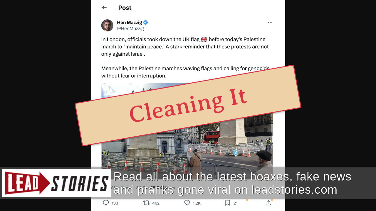 Fact Check London Officials Did NOT Take Down UK Flag To 'Maintain