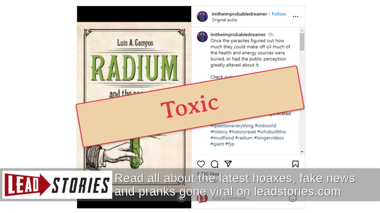 Fact Check Radium Exposure Is NOT Beneficial To Human Health Lead
