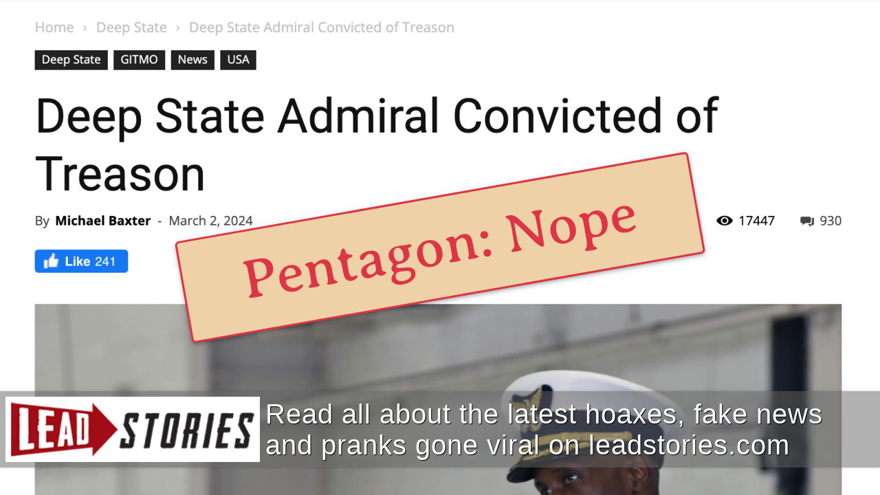Fact Check U.S. Military Commission Did NOT Sentence Rear Adm. Michael