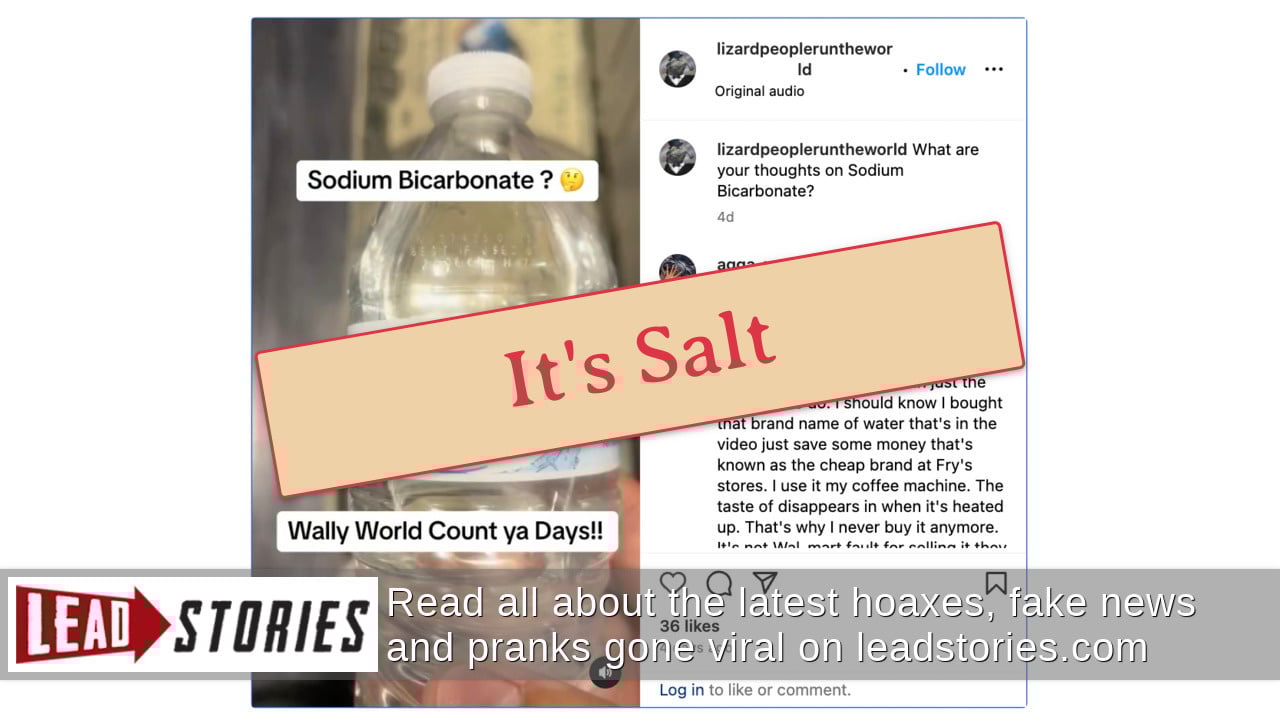 Fact Check Sodium Bicarbonate In Bottled Water Does NOT Cause 'Severe