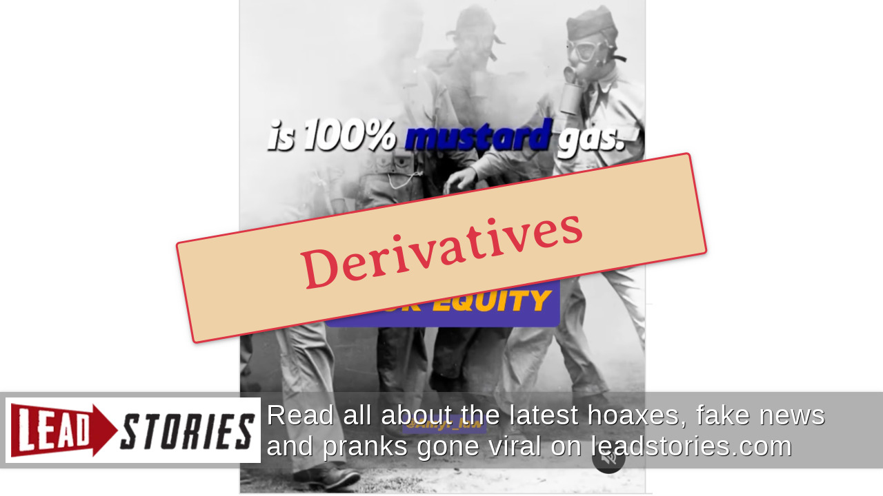 Fact Check Chemotherapy Drugs Are NOT '100 Mustard Gas' Lead Stories