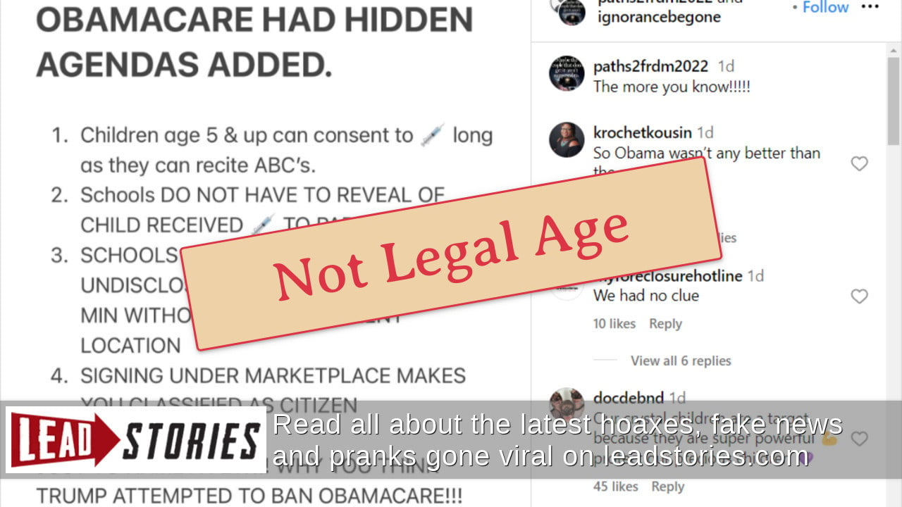 Fact Check: Children 5 And Older CANNOT Consent To Vaccination Under ...