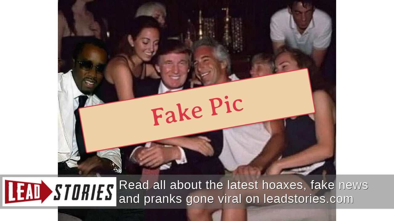 Fact Check: NON Authentic Photo Of P. Diddy, Trump, Jeffrey Epstein ...