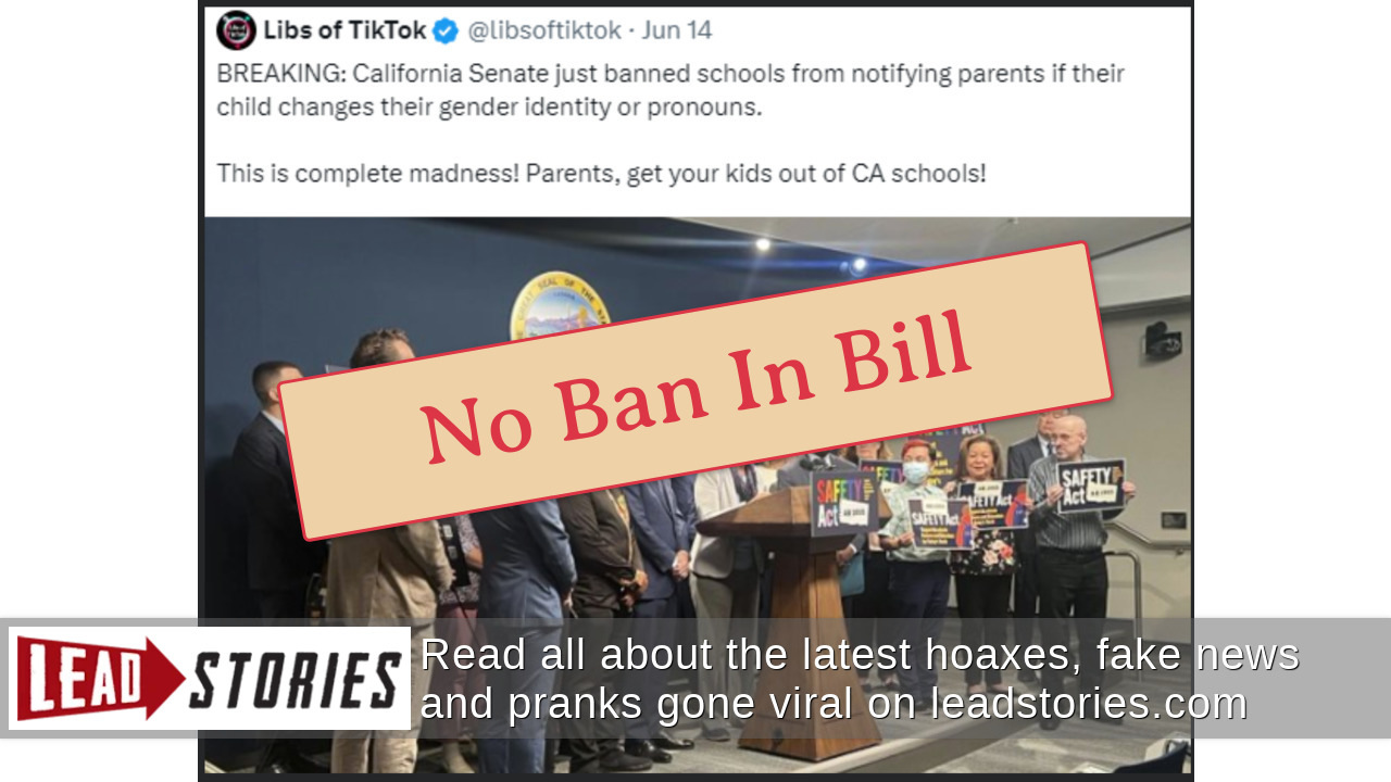 Fact Check California Bill Ab1955 Would Not Ban Schools Teachers From