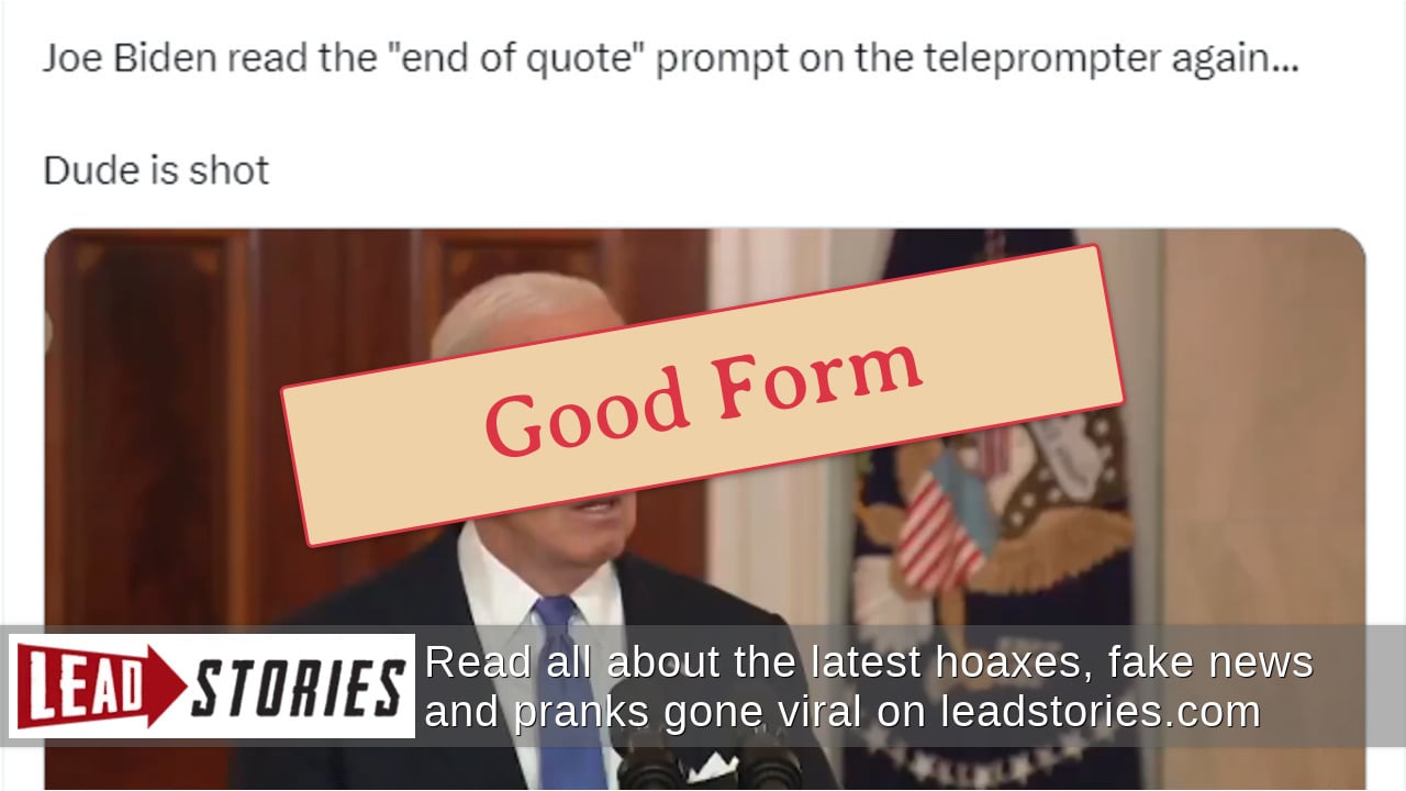 Fact Check Biden Did Not Err In Saying End Of Quote In Remarks After