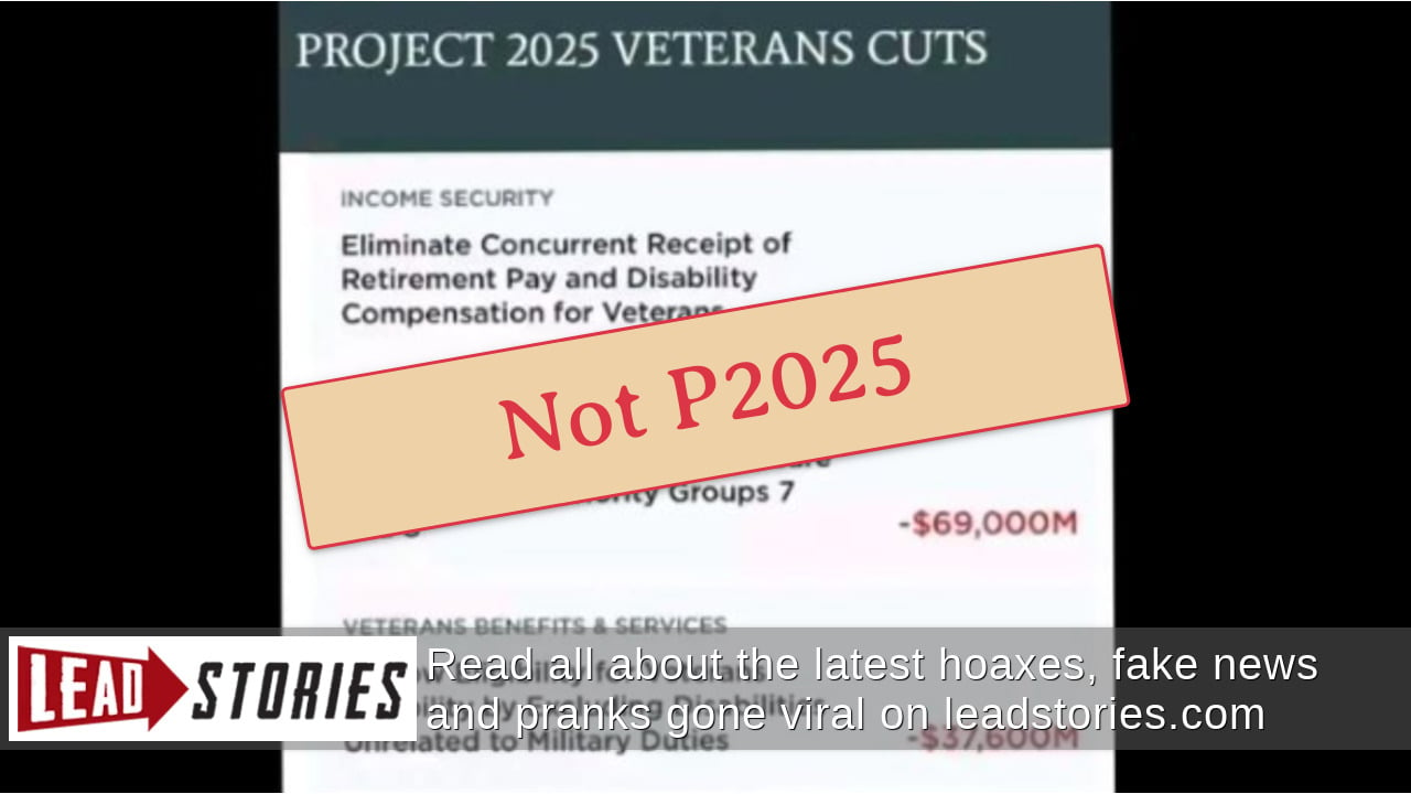 Fact Check Project 2025 Does NOT Propose Cuts Of Billions Of Dollars