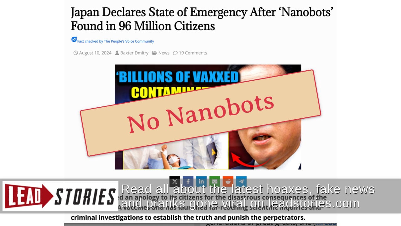 Fact Check Japan Did NOT Declare State Of Emergency Over 'Nanobots